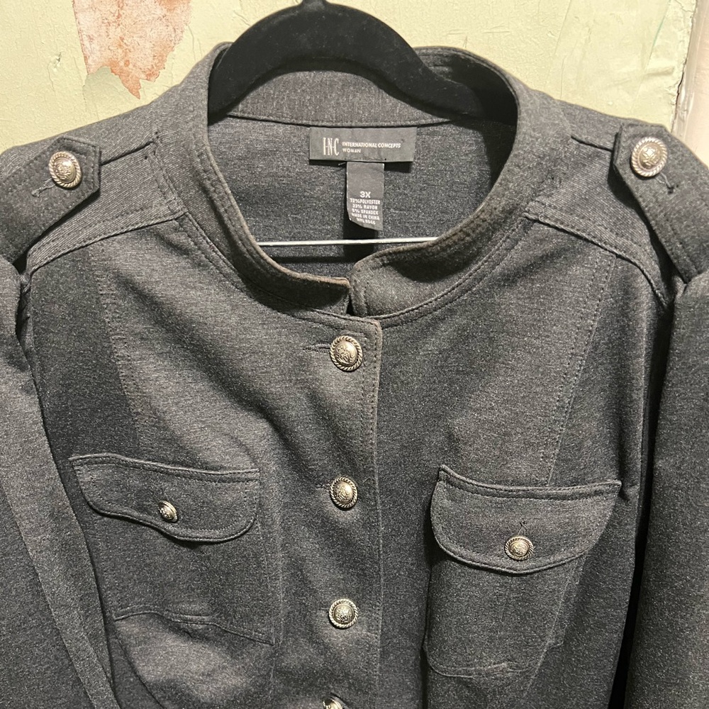INC International Concepts Women's Charcoal Utility Jacket Lot 20